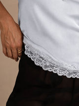 [Gråblå] SilkSilky-NO V Neck Camisole Topp 005
