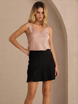[Toscana] SilkSilky-NO Sleeveless V Neck Camisole Topp 005