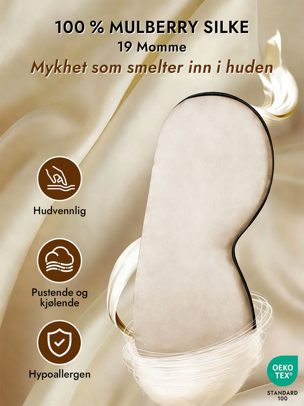 [Beige] SilkSilky-NO Øye Maske 003