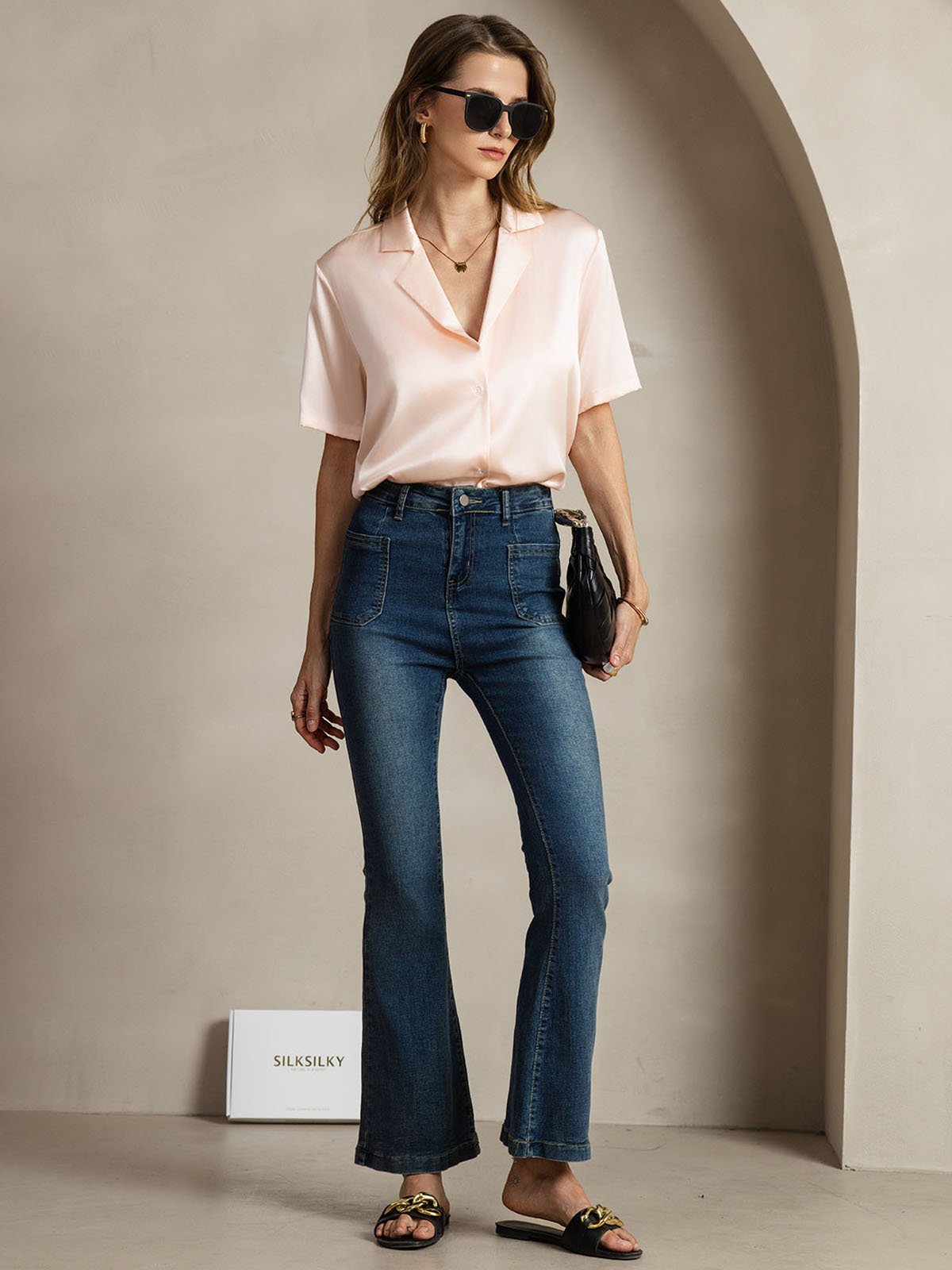 [Rosa] SilkSilky-NO 19Momme Silke Womens Shirt 008