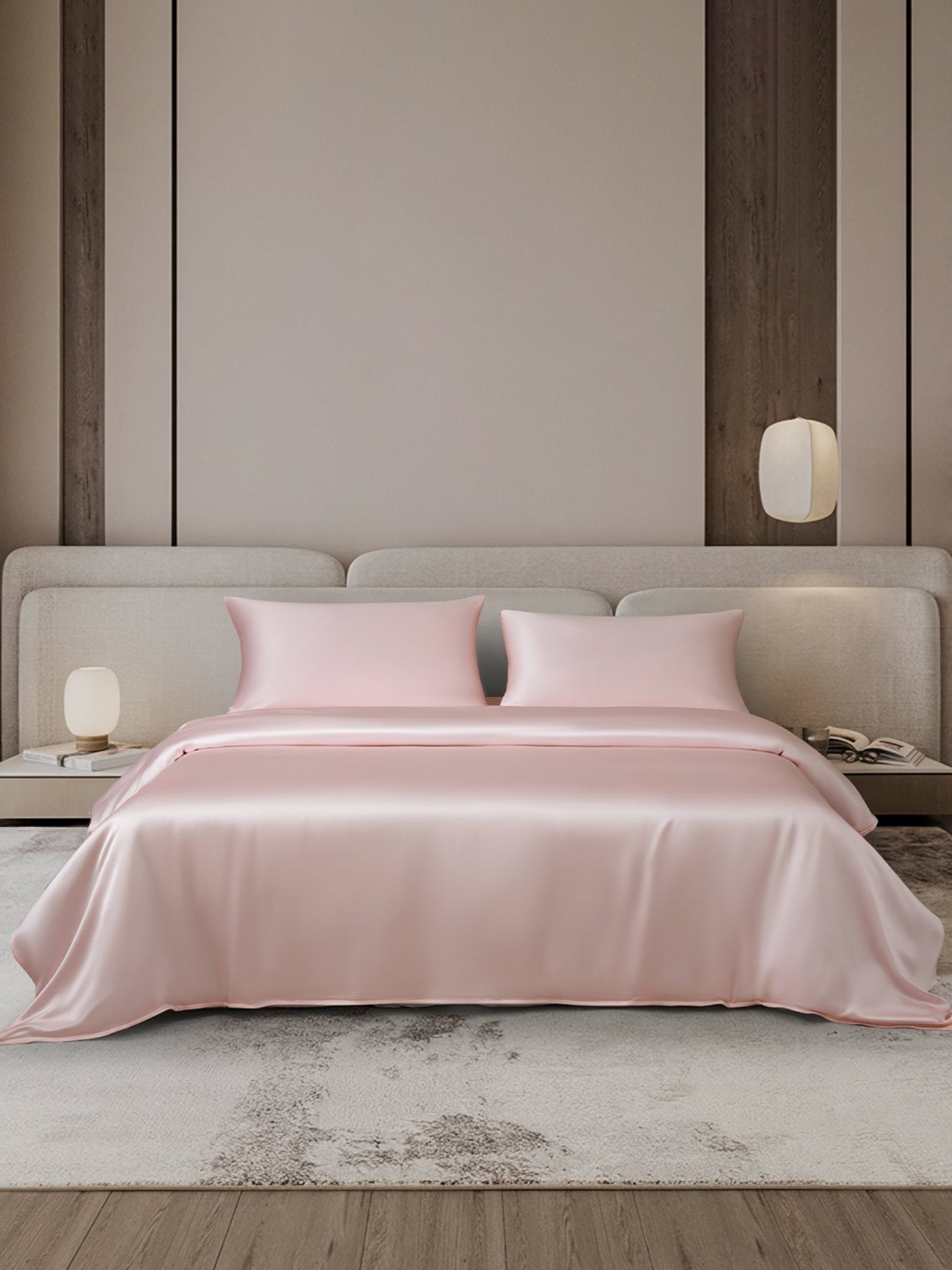 [Rosa] SilkSilky-NO 19Momme Sengesett 002