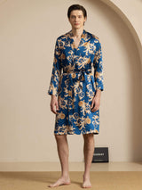 [Navy Drage] SilkSilky-NO Long Sleeve Mens Robe 005
