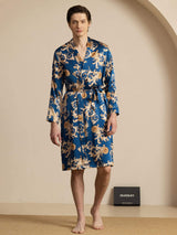 [Navy Drage] SilkSilky-NO Long Sleeve Mens Robe 003