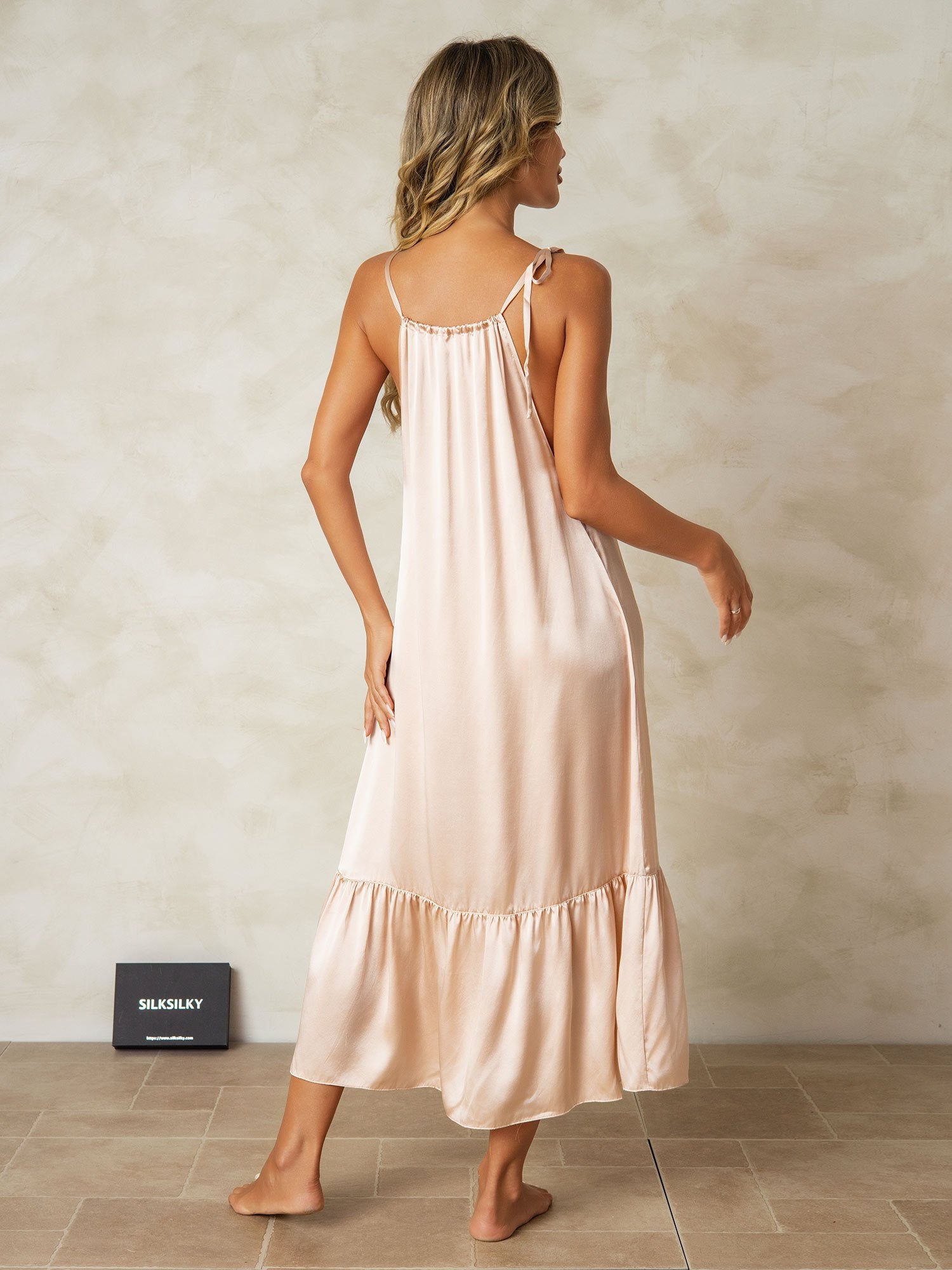 [Tan] SilkSilky-NO Silke Nightgown 002