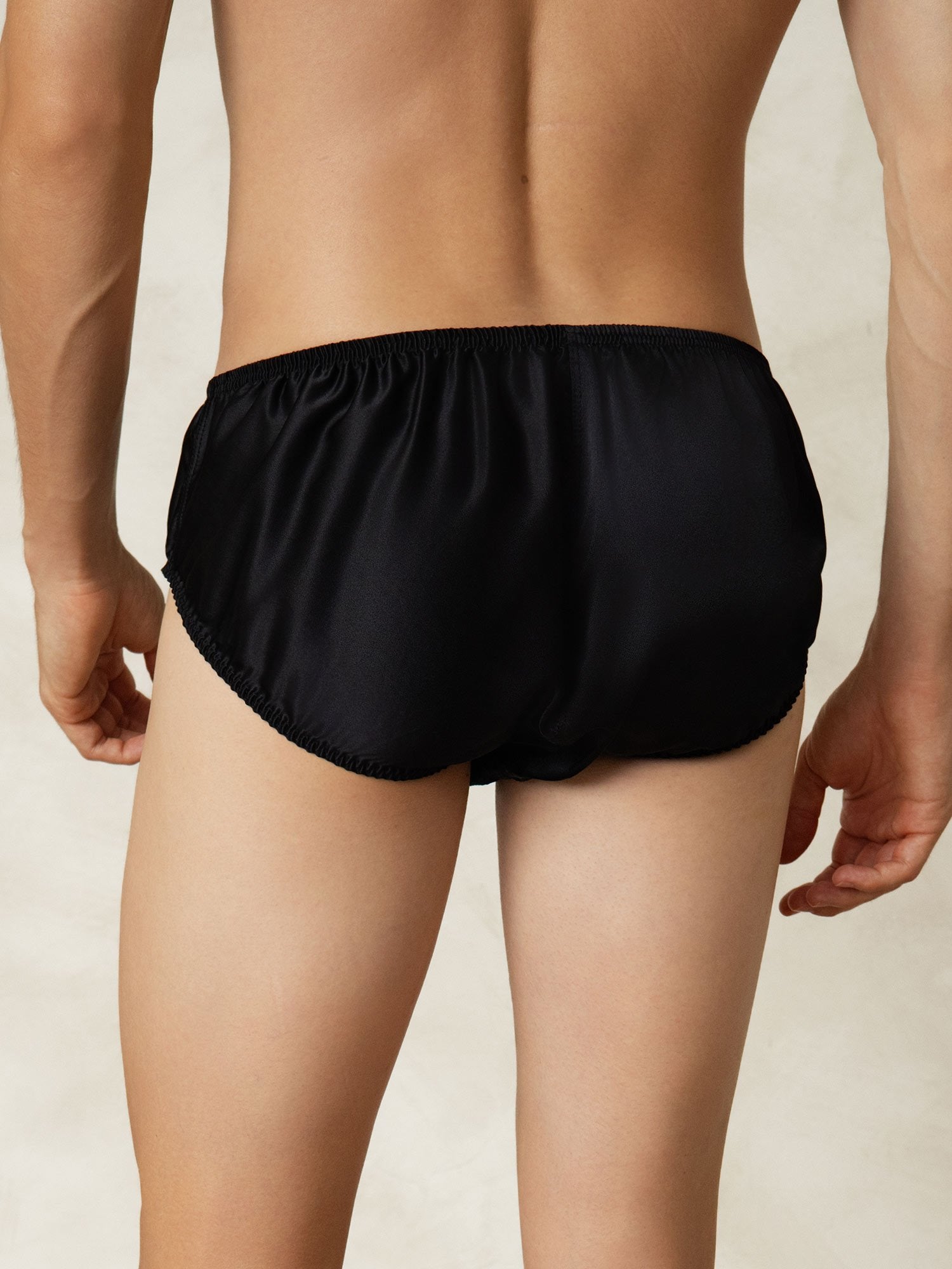 [Svart] SilkSilky-NO Silke Mens Underwear 002