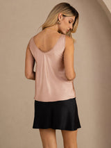 [Toscana] SilkSilky-NO Sleeveless V Neck Camisole Topp 002