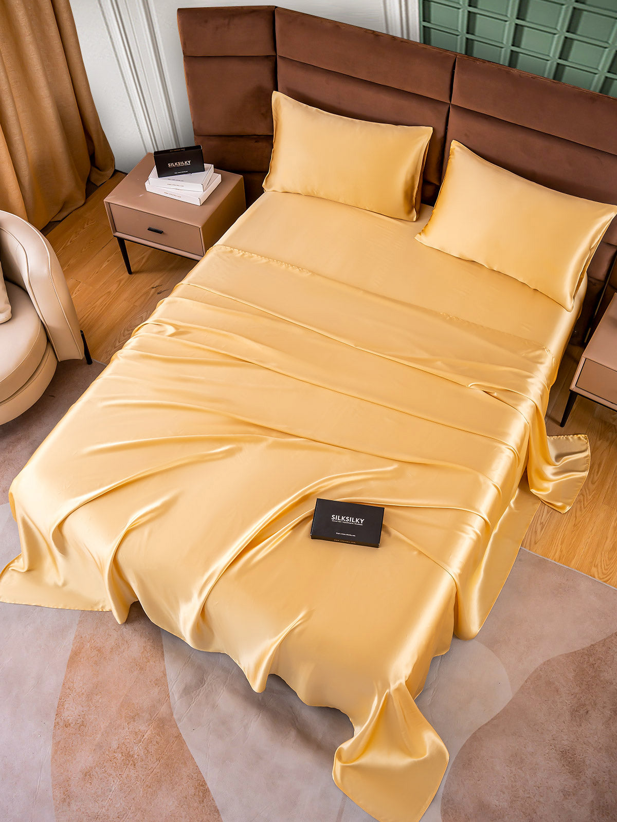 [Champagne] SilkSilky-NO 25Momme Bedding Set 005