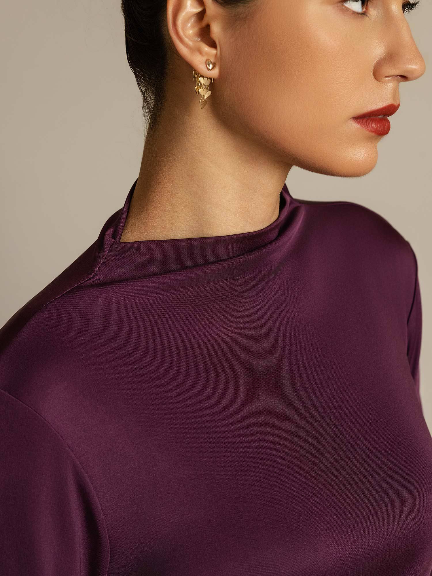 [Lilla] SilkSilky-NO Silke Womens T-Shirt 004