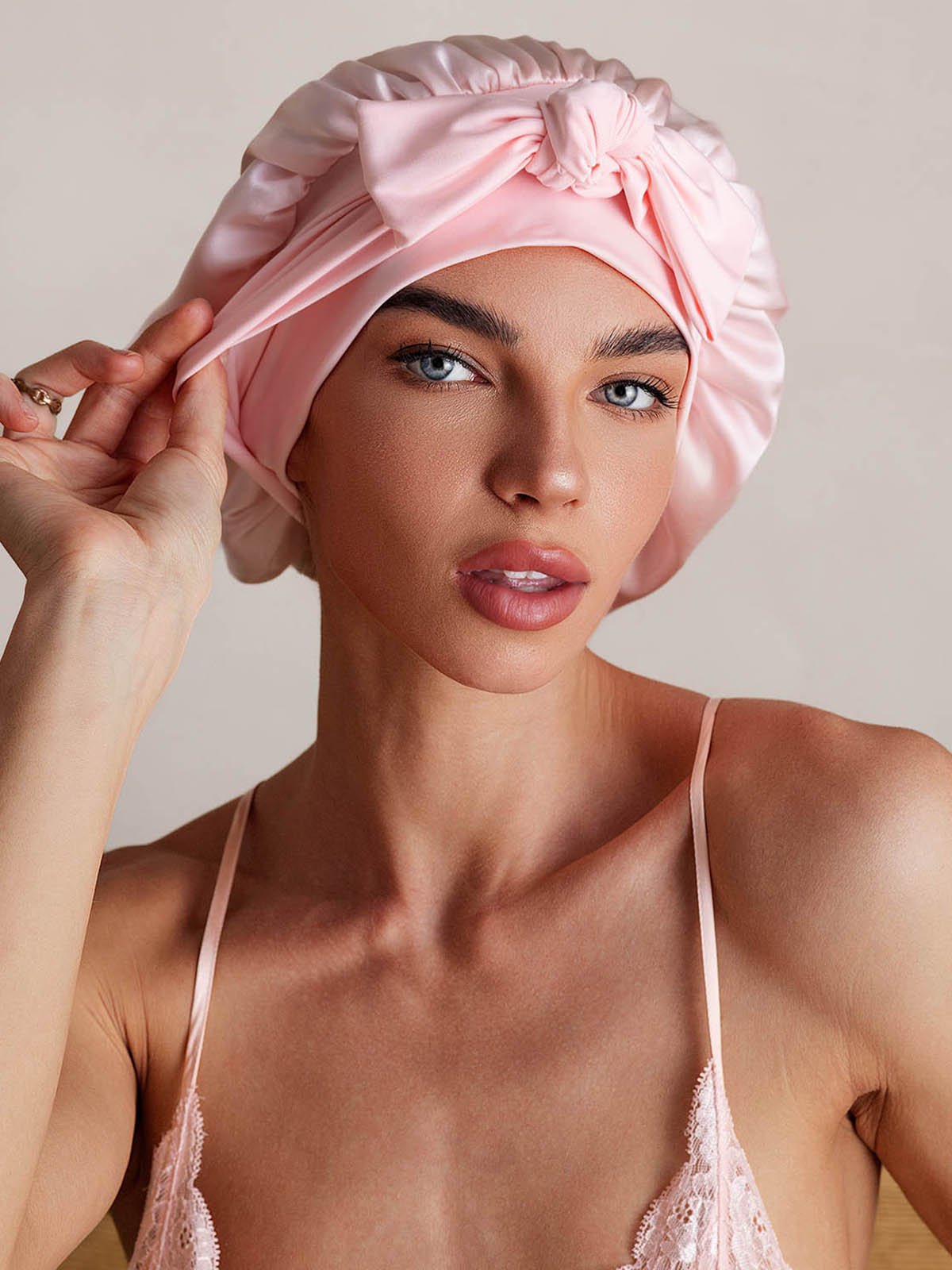 SilkSilky-NO Silke Sleep Cap Lyserosa 003