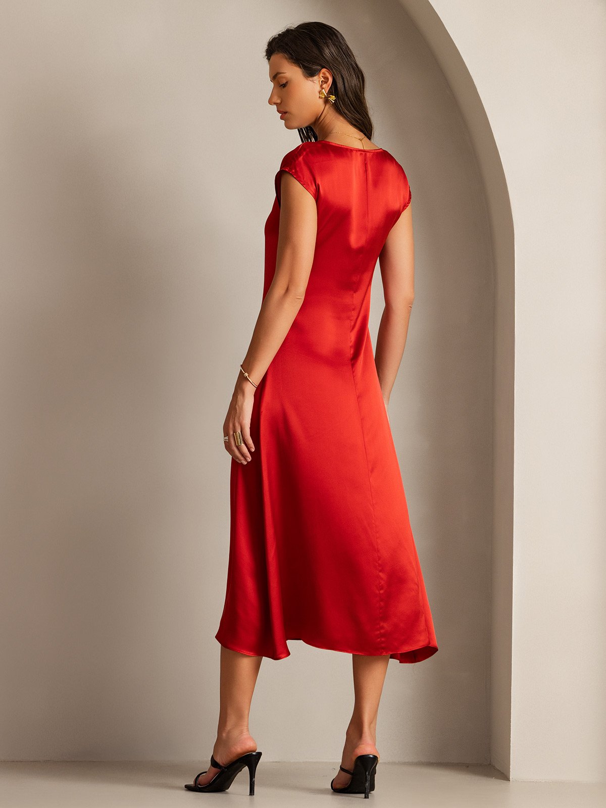 [Vin] SilkSilky-NO 19Momme Silke Dress 002