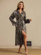 [Leopard] SilkSilky-NO Morgenkåpe for Kvinner 001