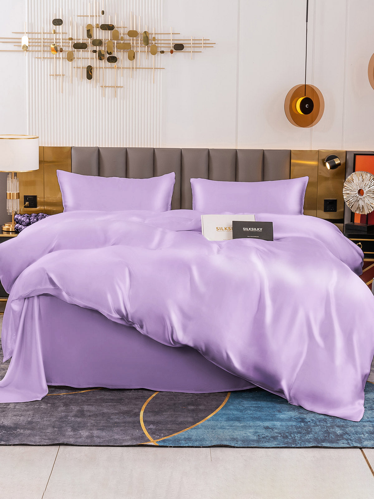 [Lavendel] SilkSilky-NO 19Momme Bedding Set 003