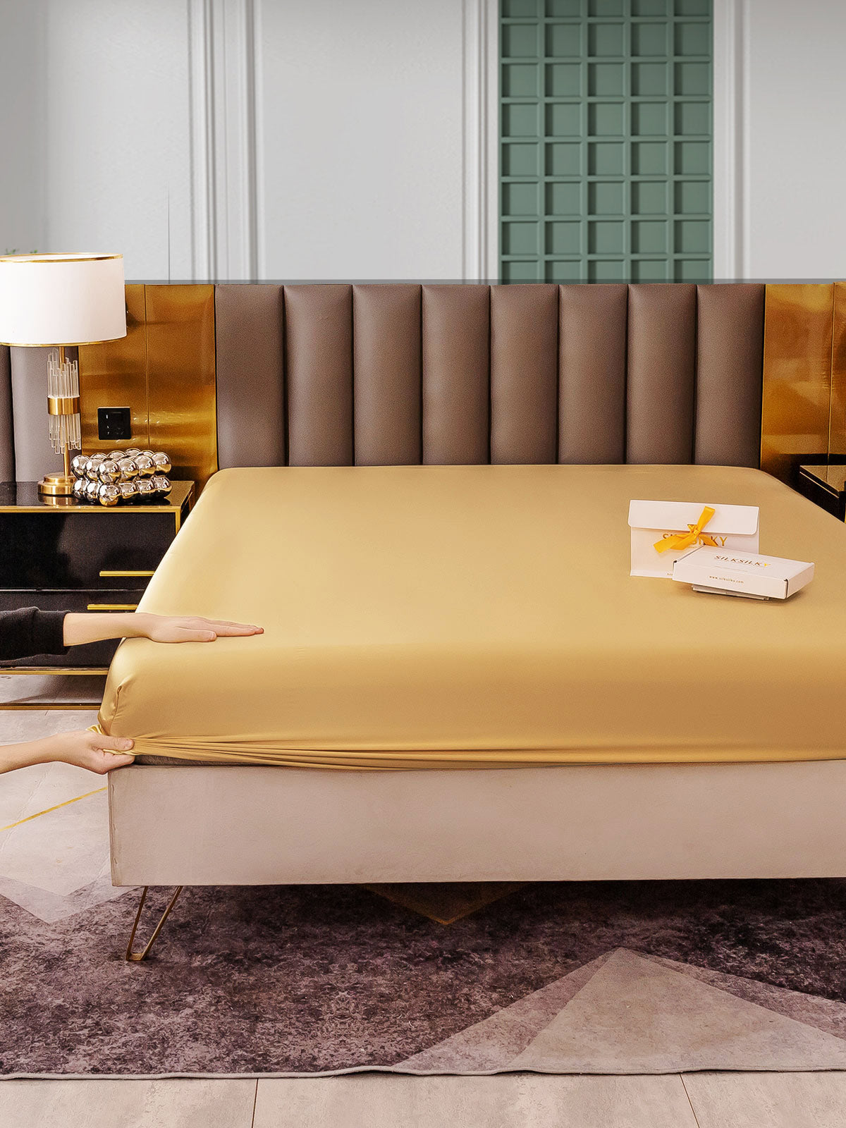 [Champagne] SilkSilky-NO 25Momme Sheet 006