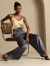 [Mørkegrå] SilkSilky-NO 19Momme Womens Pants 007
