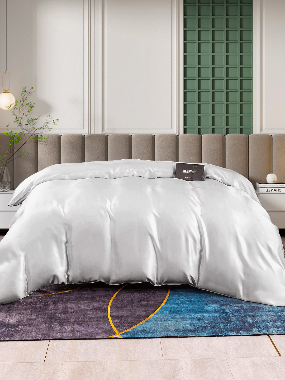 [Sølv] SilkSilky-NO 25Momme Duvet Cover 003
