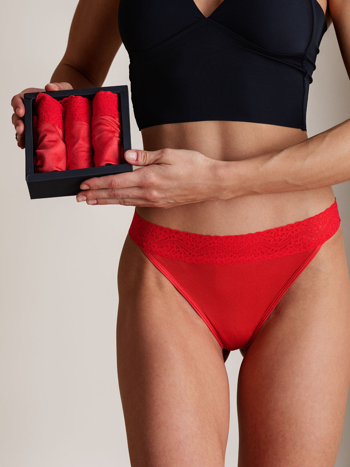 [Rød] SilkSilky-NO Panty 002