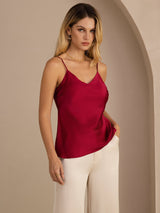 [Vin] SilkSilky-NO Spaghetti Strap V Neck Camisole Topp 001