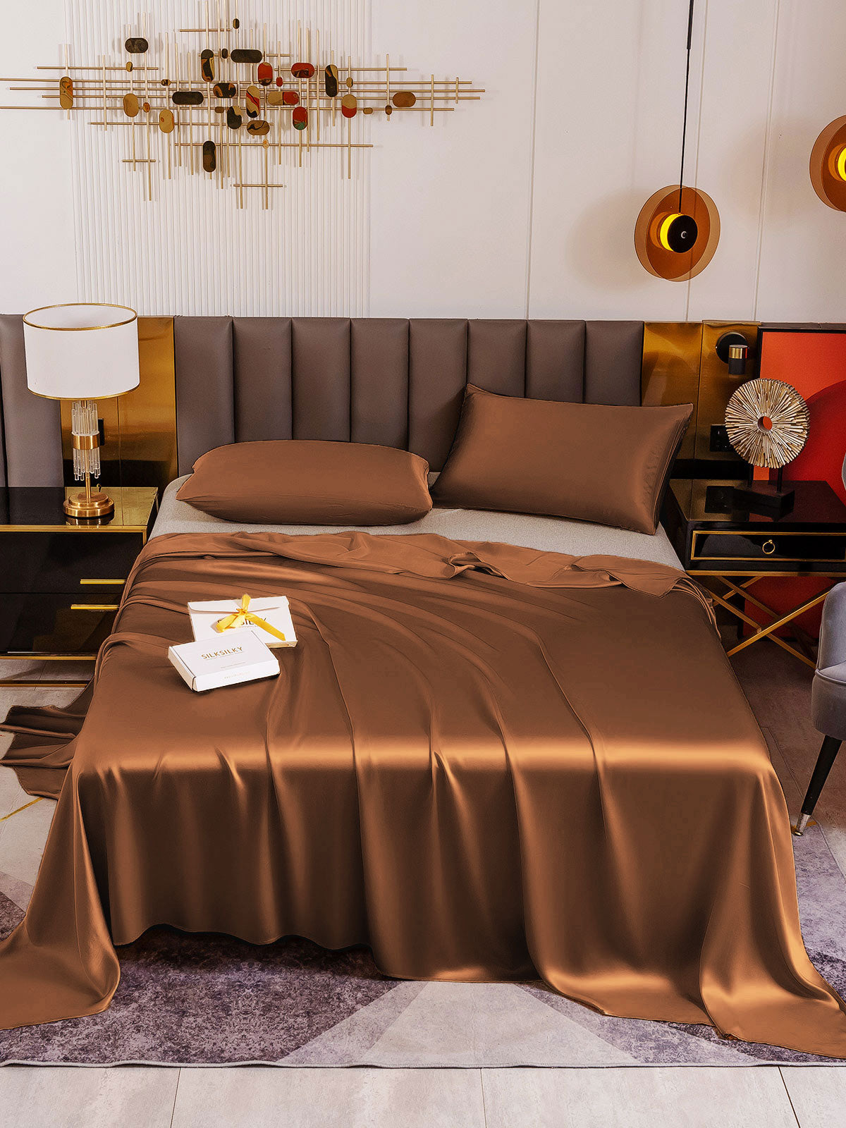 [Kaffe] SilkSilky-NO 19Momme Bedding Set 002