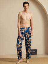 [Navy Drage] SilkSilky-NO Men's Sleep Shorts 006