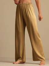 [Tan] SilkSilky-NO 19Momme Women's Sleep Pants 004