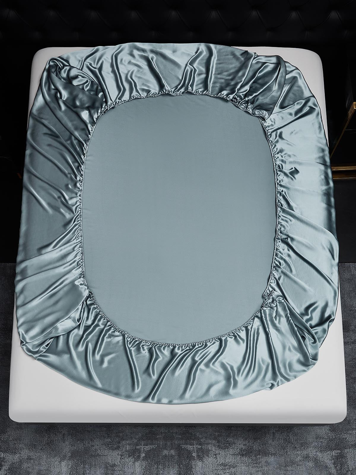 [Gråblå] SilkSilky-NO 22Momme Bedding Set 003