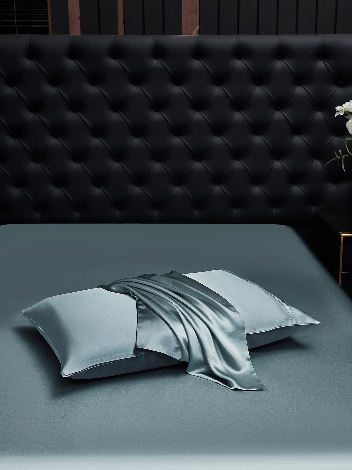 [Gråblå] SilkSilky-NO 19Momme Pillowcase 002