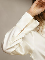 [Elfenbein] SilkSilky-NO 19Momme Silke Womens Shirt 007