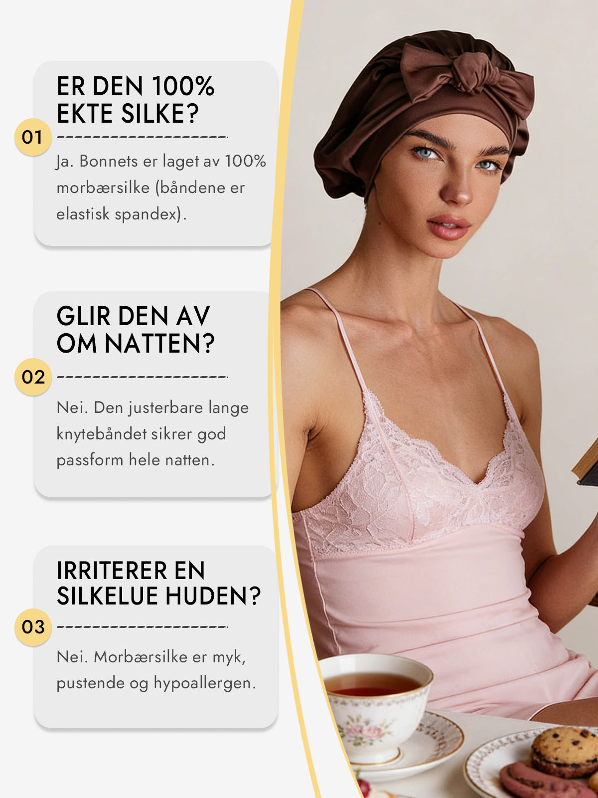 [Kaffe] SilkSilky-NO Silke Sleep Cap 006