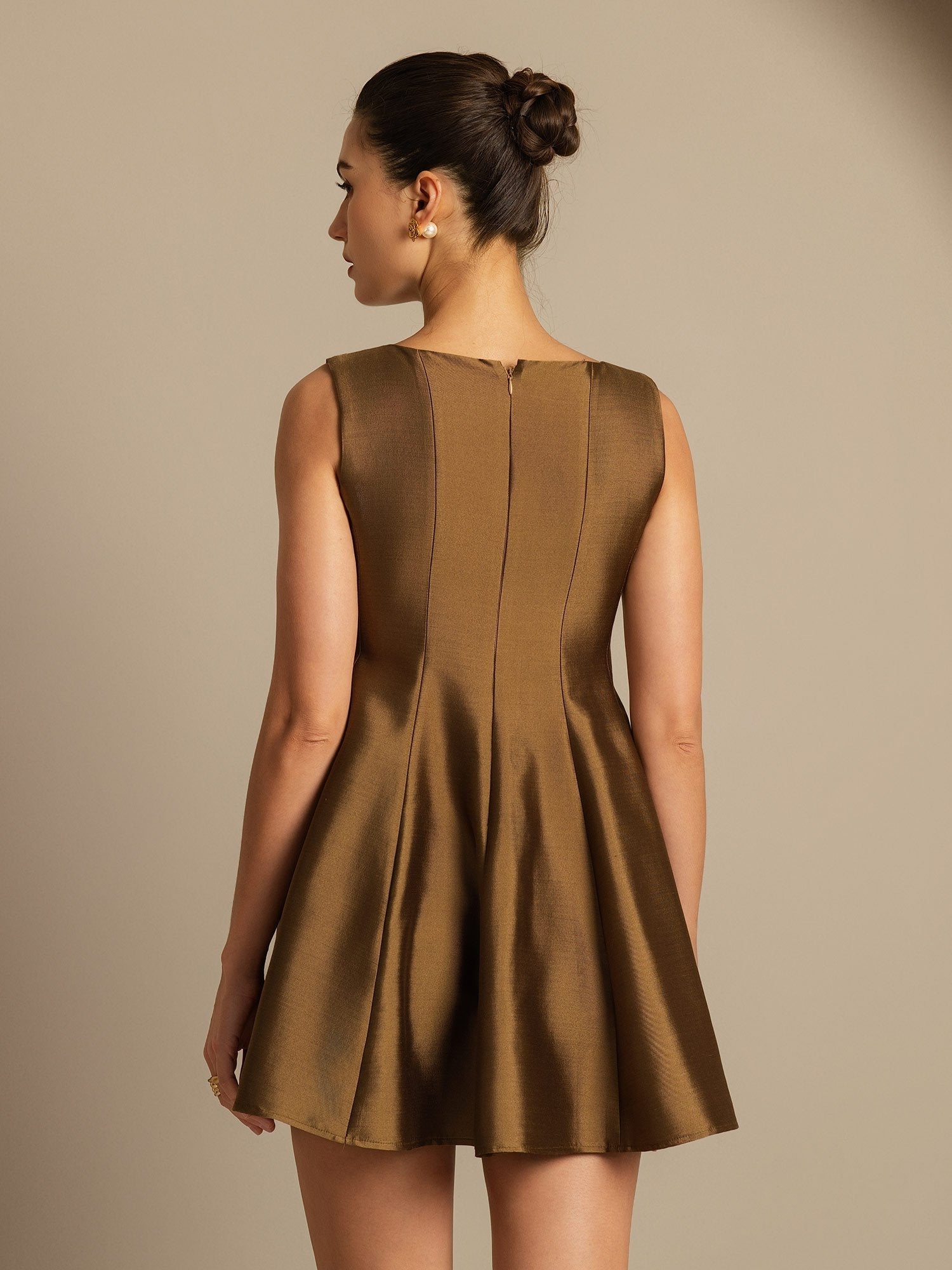 [Bronse] SilkSilky-NO 32Momme Silk-Wool Blend Dress 002,