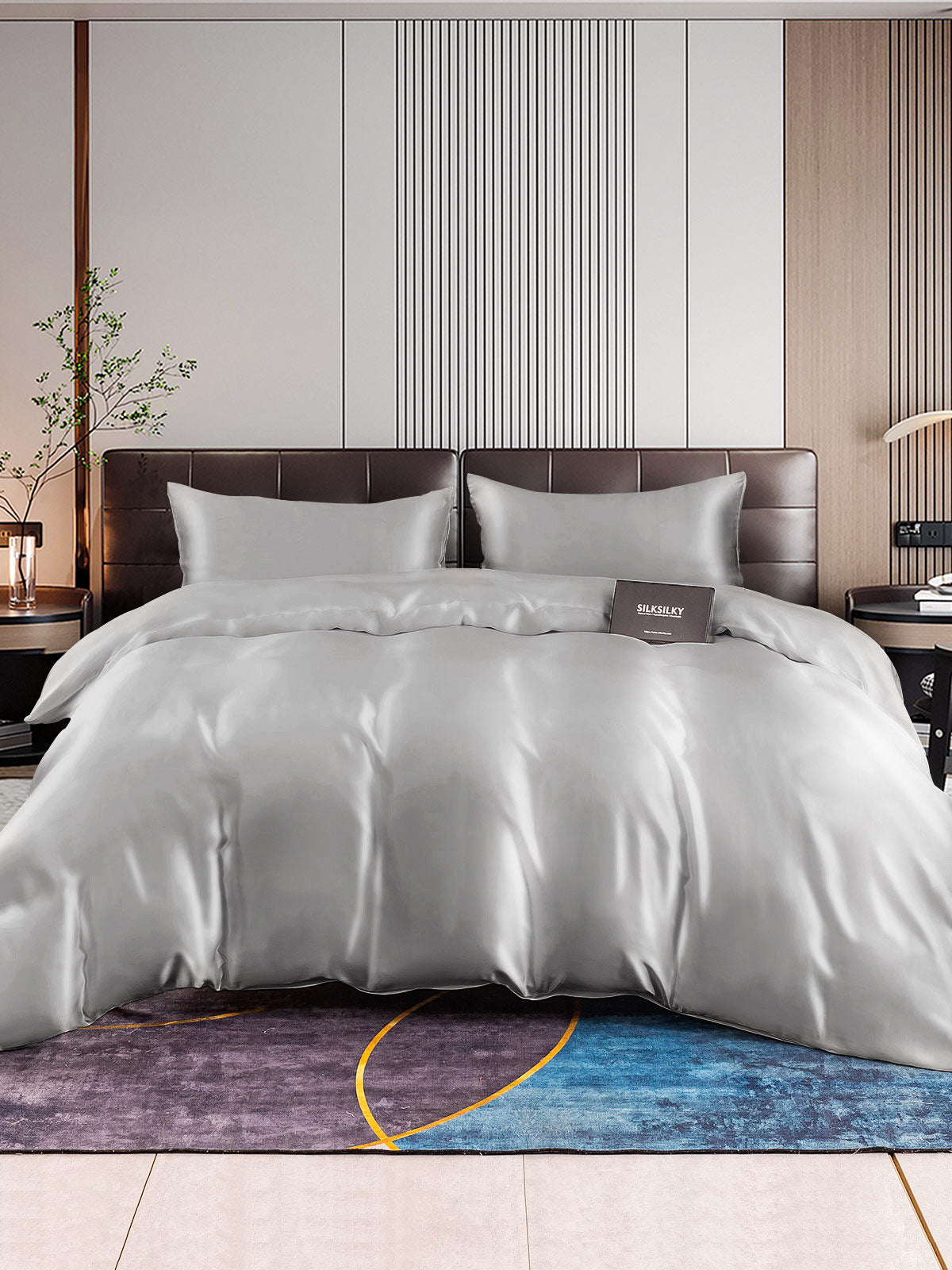 [Sølv] SilkSilky-NO 22Momme Bedding Set 001