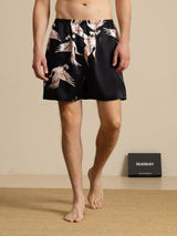 [Svart] SilkSilky-NO 19Momme Mens Sleep Bottoms 003