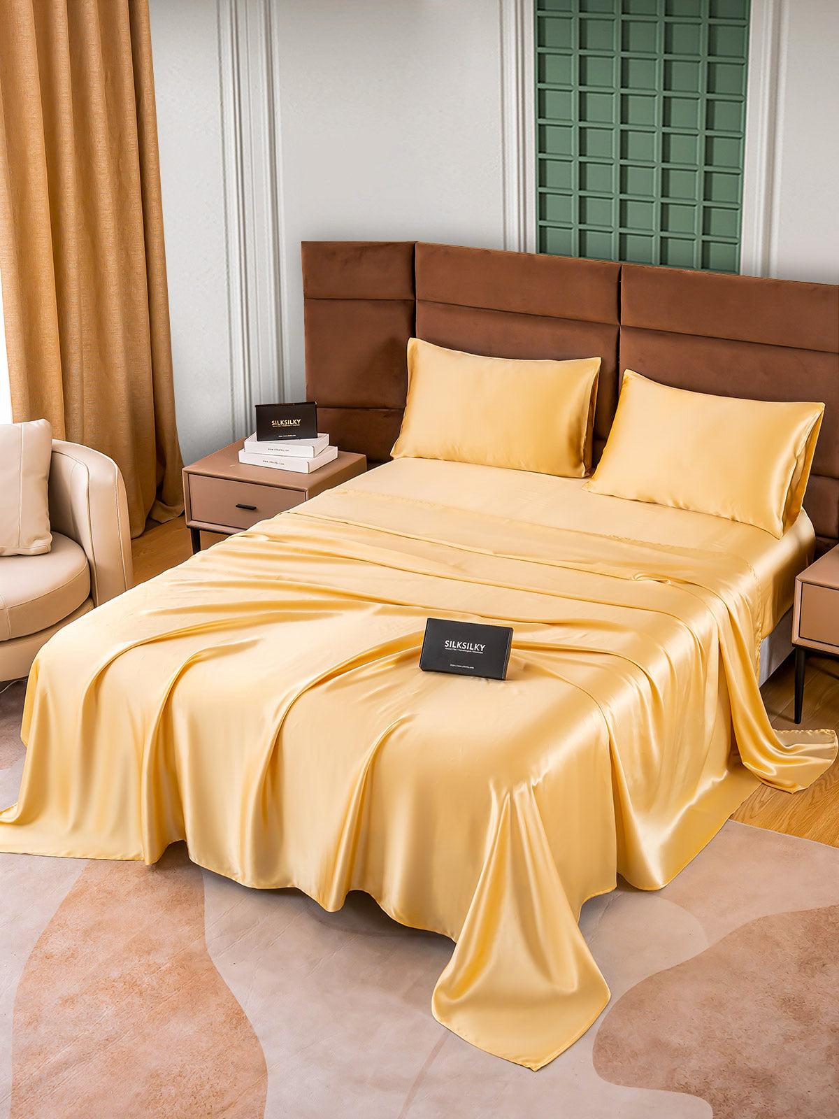 [Champagne] SilkSilky-NO 25Momme Bedding Set 002