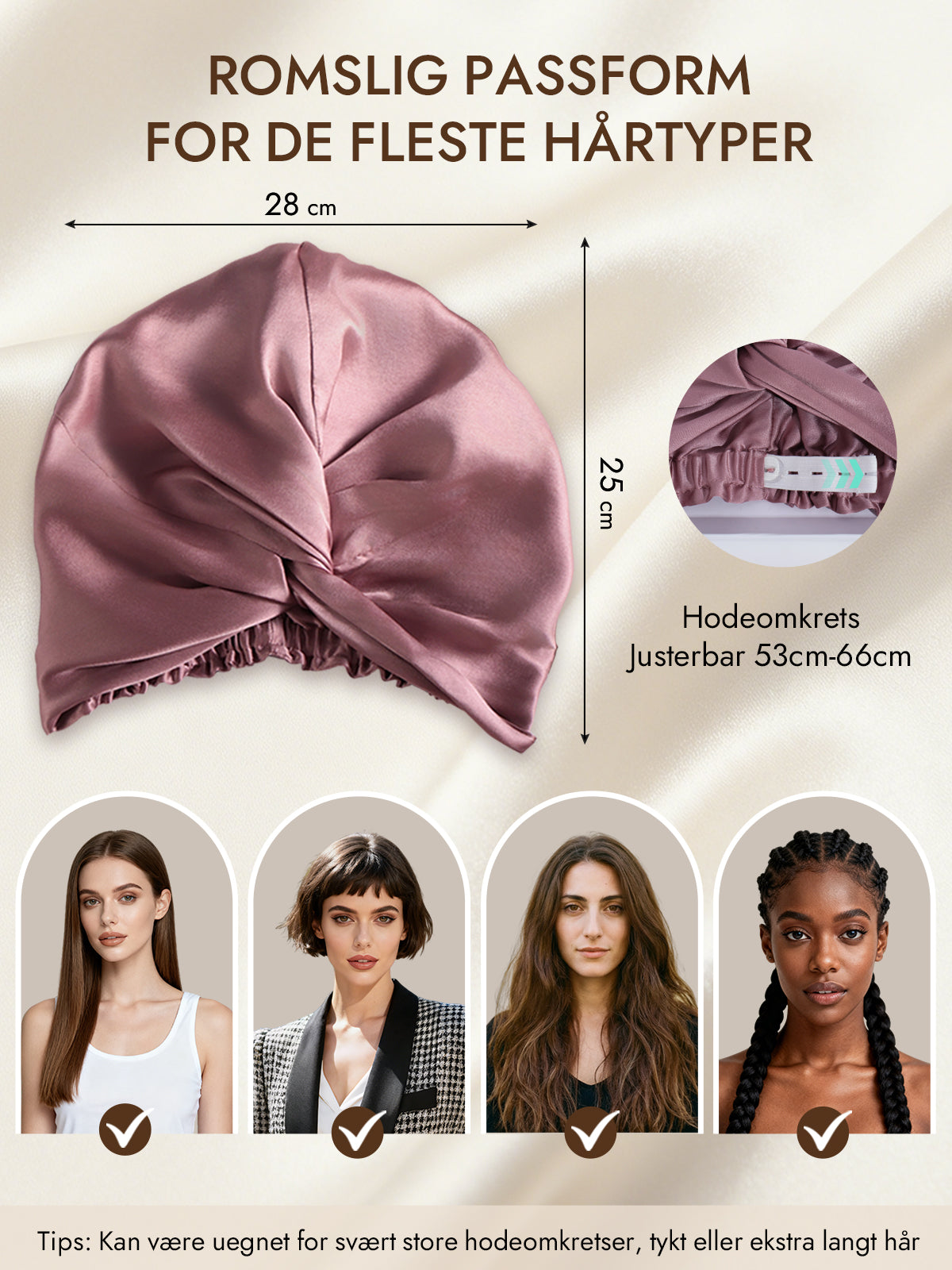 [Blek Mauve] SilkSilky-NO 22Momme Sleep Cap 005