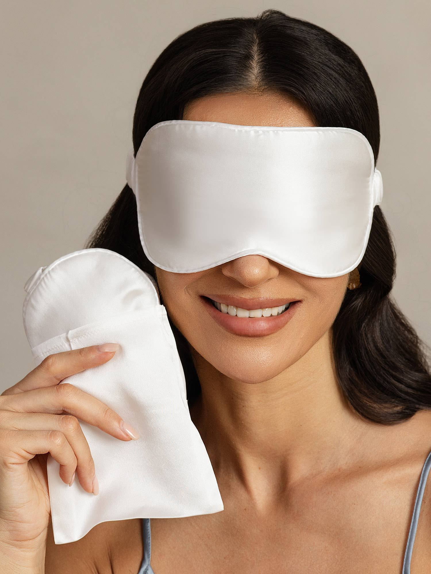 [Hvit] SilkSilky-NO Silke Eye Mask 001