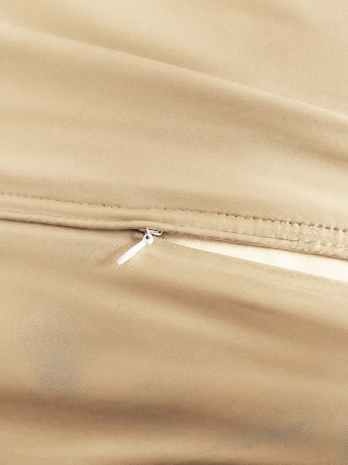 [Beige] SilkSilky-NO 19Momme Duvet Cover 005