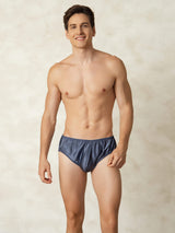[Gråblå] SilkSilky-NO Silke Mens Underwear 004