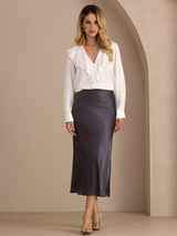 [Mørkegrå] SilkSilky-NO Skjørt 003