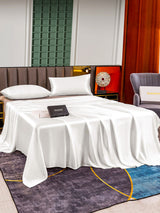 [Hvit] SilkSilky-NO 25Momme Bedding Set 003