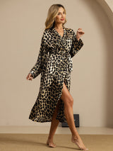 [Leopard] SilkSilky-NO Morgenkåpe for Kvinner 004