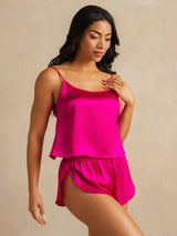 [Rosenrød] SilkSilky-NO Spaghetti Strap Camisole sett 003