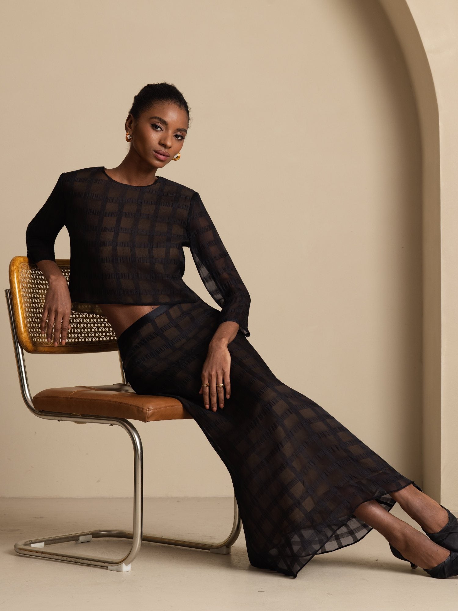 [Svart] SilkSilky-NO Skirt 007