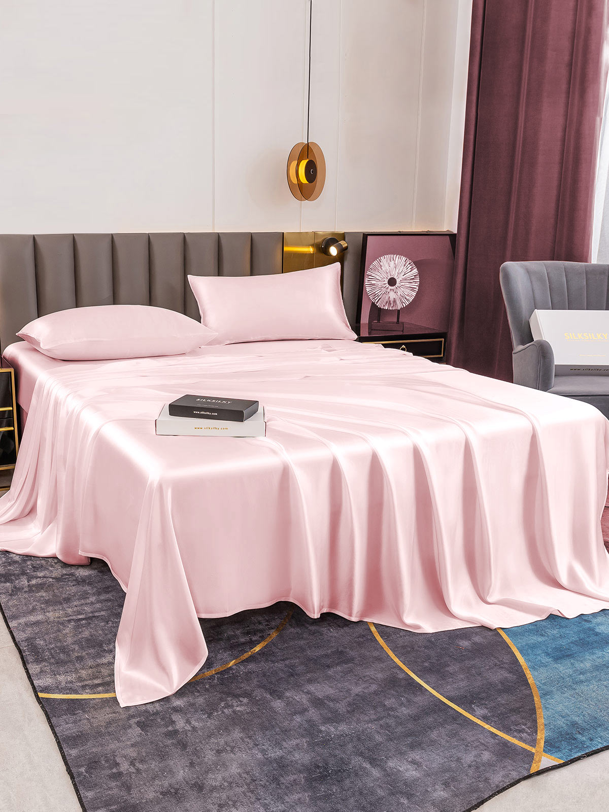 [Rosa] SilkSilky-NO 19Momme Pure Silk Bedding Set 005