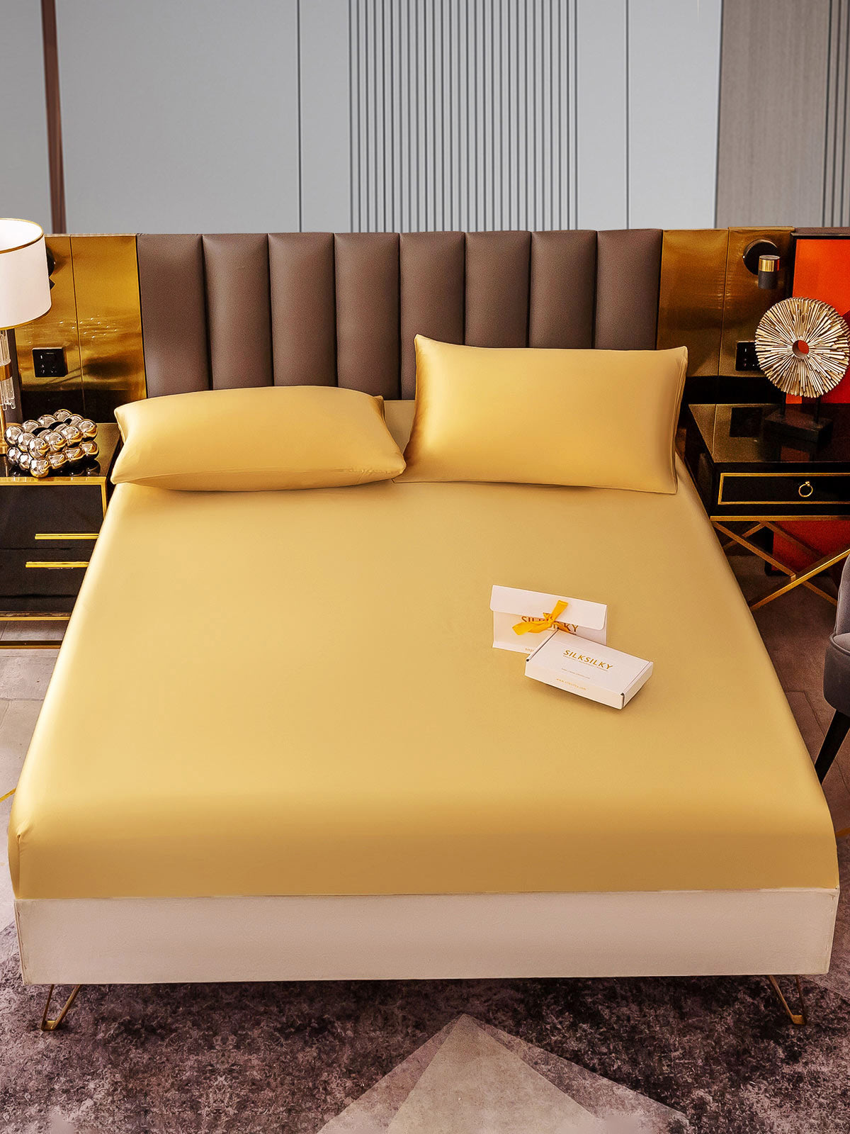 [Champagne] SilkSilky-NO 22Momme Bedding Set 001