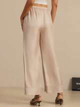 [Tan] SilkSilky-NO 18Momme Womens Pants 002