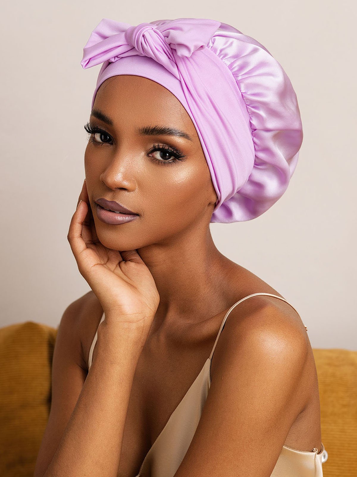 SilkSilky-NO Silke Sleep Cap Lavendel 001