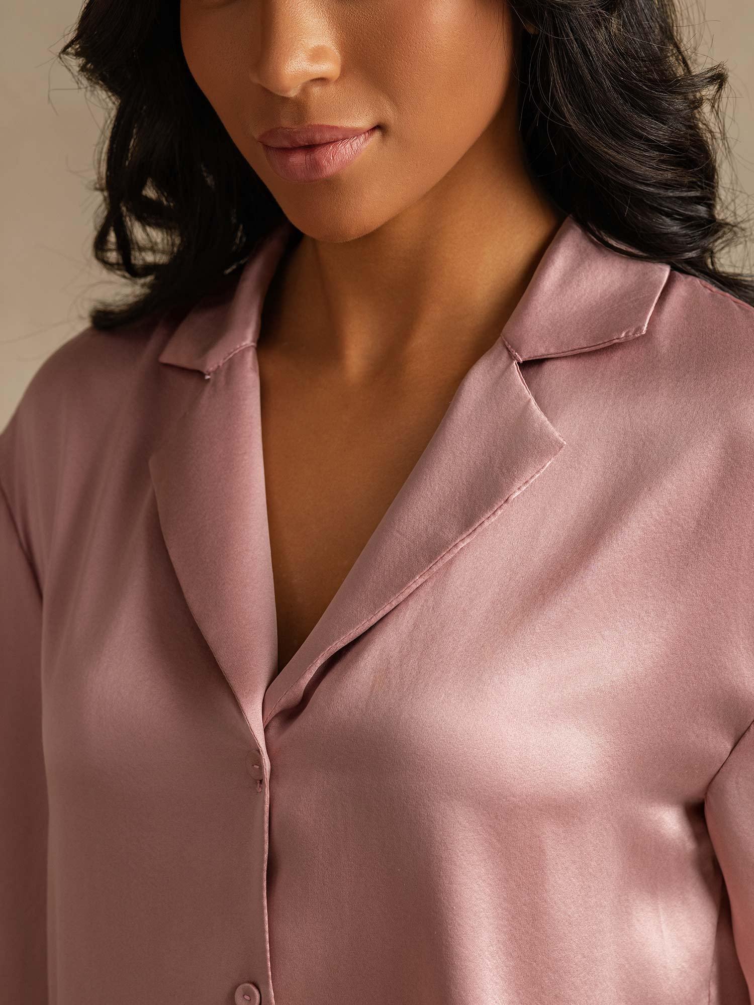 [Ferskenhud] SilkSilky-NO 19Momme Silke Womens Pajamas 004,