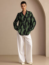 [Sort Mose] SilkSilky-NO Long Sleeve Lapel Collar Bluse 004