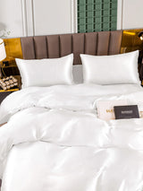 [Hvit] SilkSilky-NO 25Momme Bedding Set 004