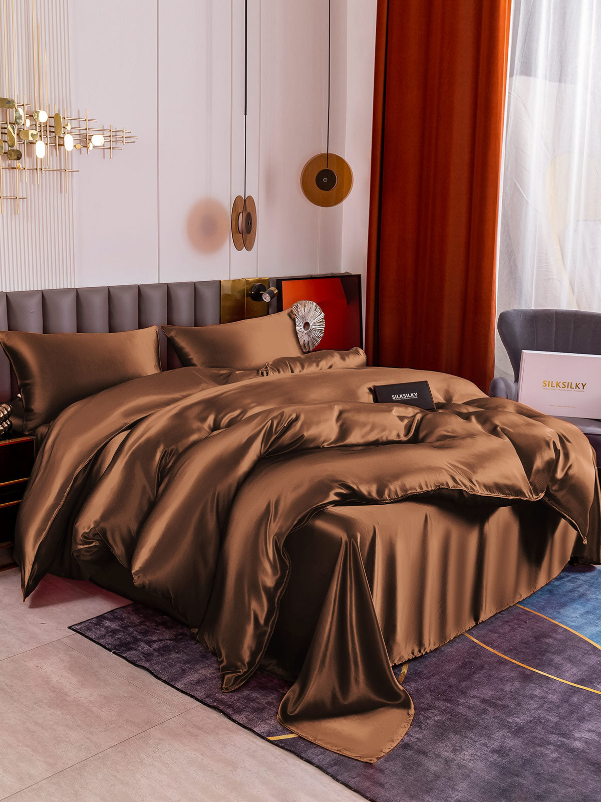 [Kaffe] SilkSilky-NO 19Momme Bedding Set 004