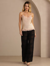 [Champagne] SilkSilky-NO V Neck Camisole Topp 007